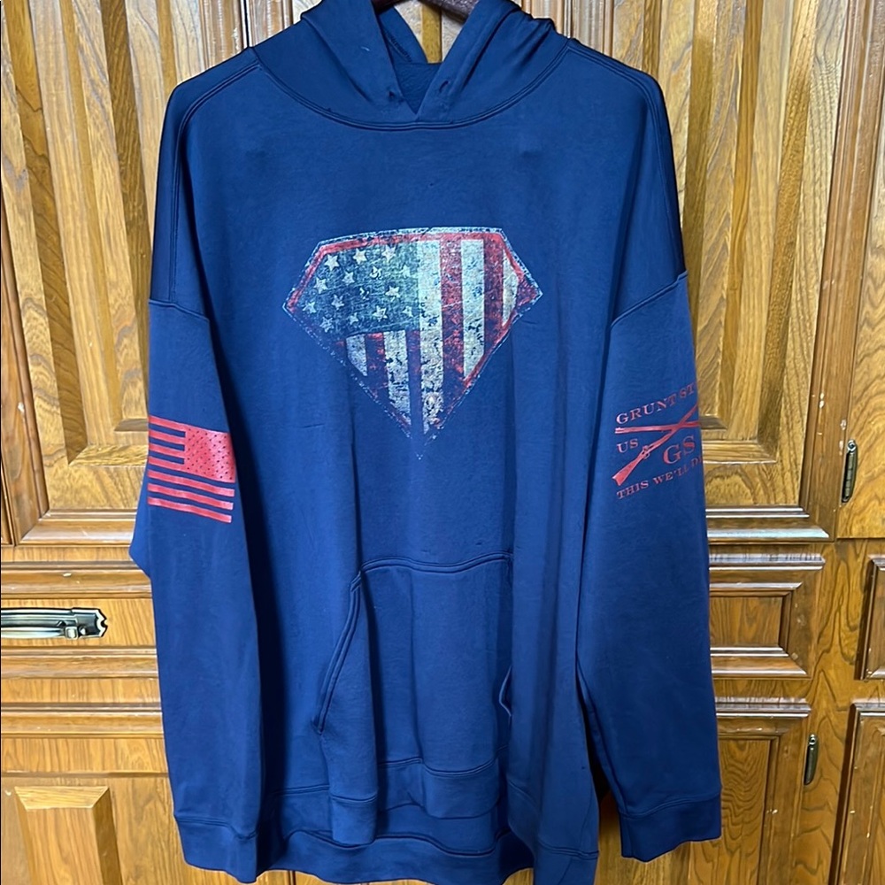 Navy Blue Graphic Hoodie